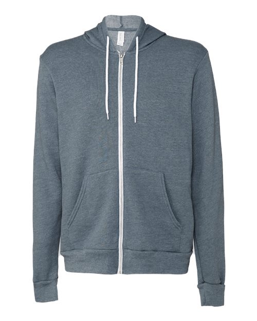 BELLA + CANVAS Sponge Fleece Full-Zip Hoodie 3739 - Heather Slate