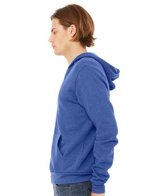 BELLA + CANVAS Sponge Fleece Full-Zip Hoodie 3739 - Heather True Royal