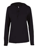 Badger Women's B-Core Long Sleeve Hooded T-Shirt 4165 - Black