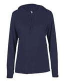 Badger Women's B-Core Long Sleeve Hooded T-Shirt 4165 - Navy