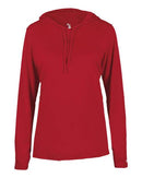 Badger Women's B-Core Long Sleeve Hooded T-Shirt 4165 - Red
