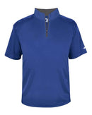 Badger B-Core Short Sleeve Quarter-Zip 4199 - Royal/ Graphite