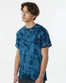 Dyenomite Crystal Tie-Dyed T-Shirt 200CR - Navy
