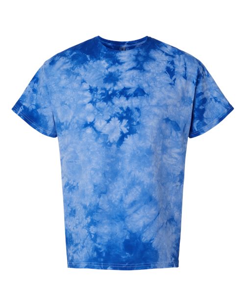 Dyenomite Crystal Tie-Dyed T-Shirt 200CR - Royal