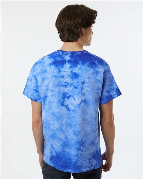 Dyenomite Crystal Tie-Dyed T-Shirt 200CR - Royal