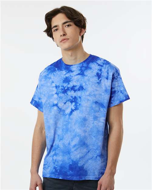 Dyenomite Crystal Tie-Dyed T-Shirt 200CR - Royal