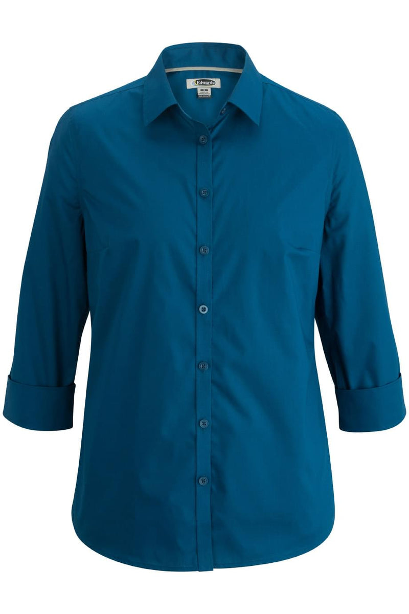 Edwards Ladies 3/4 Sleeve Stretch Broadcloth Shirt [