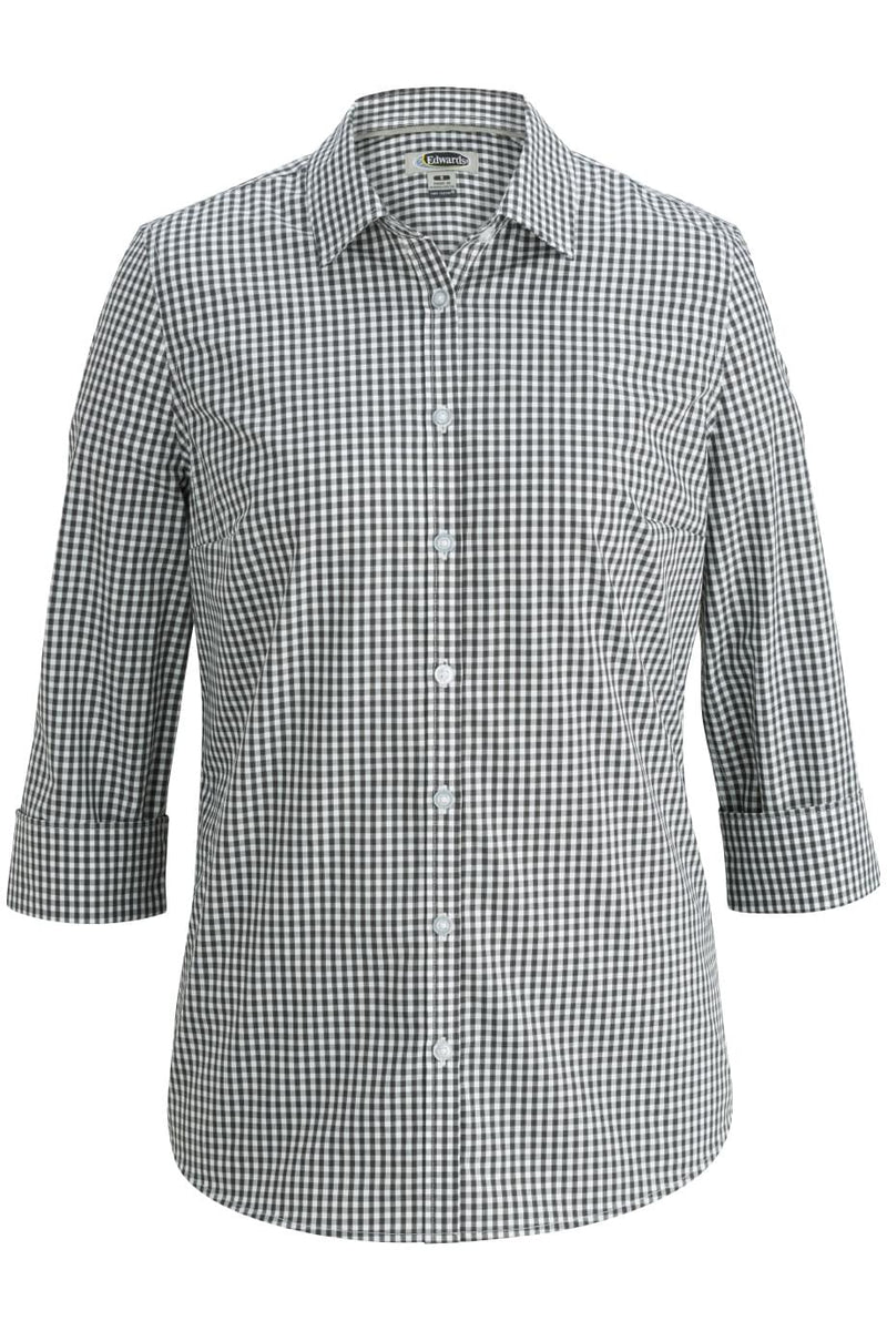 Edwards Ladies 3/4 Sleeve Stretch Broadcloth Shirt [