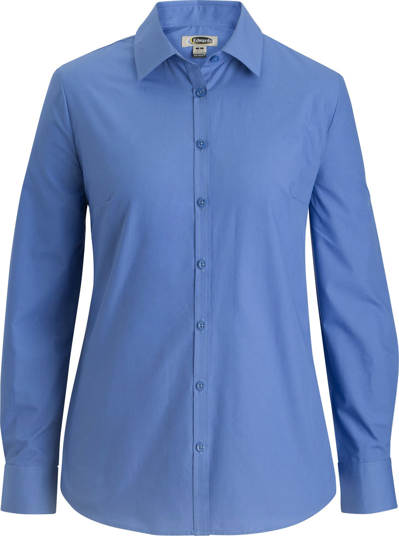 Edwards Essential Broadcloth Long Sleeve Ladies Shirt [
