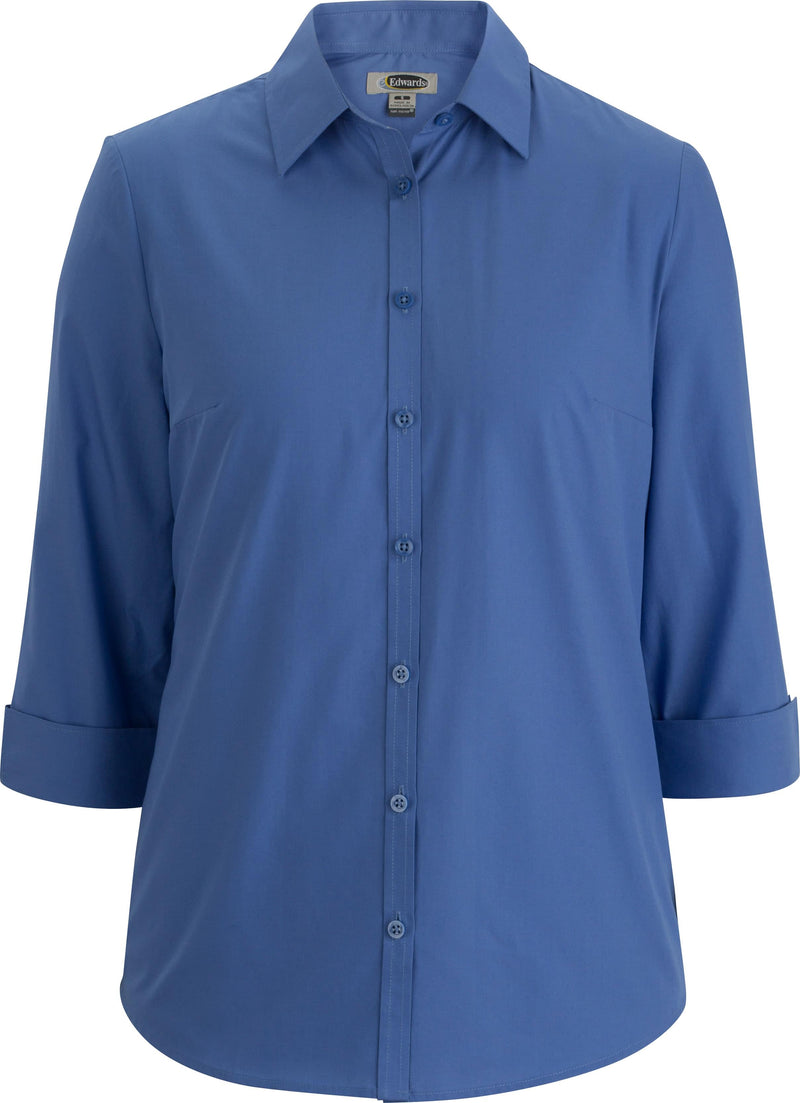 Edwards Essential Broadcloth Three Quarter Sleeve Ladies Shirt [