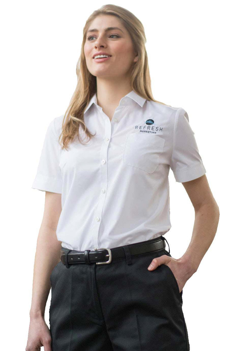 Edwards Essential Broadcloth Short Sleeve Ladies Shirt [