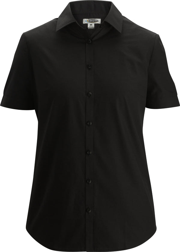 Edwards Essential Broadcloth Short Sleeve Ladies Shirt [#5356].  Live Chat for Bulk Discounts