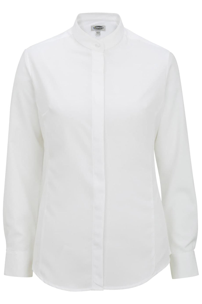 Edwards Ladies Batiste Banded Collar Shirt [