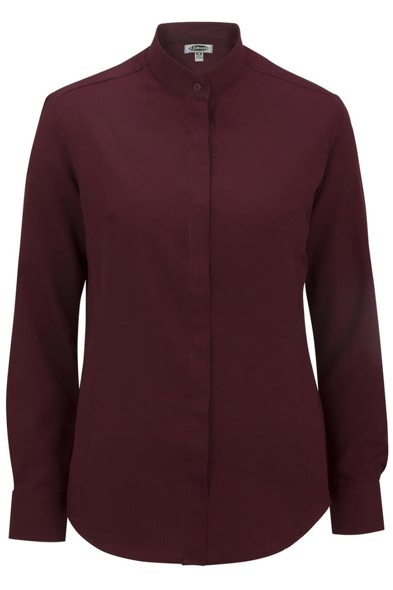 Edwards Ladies Batiste Banded Collar Shirt [