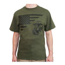 Rothco US Flag / USMC Eagle, Globe, & Anchor T Shirt. Item