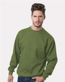 Bayside USA-Made Crewneck Sweatshirt 1102 - Olive