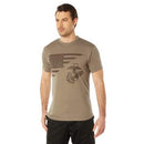 Rothco USMC Eagle, Globe, & Anchor Moisture Wicking T-Shirt - AR 670-1 Coyote Brown. Item