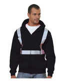 Bayside USA-Made Hi-Visibility Full-Zip Hooded Sweatshirt 3790