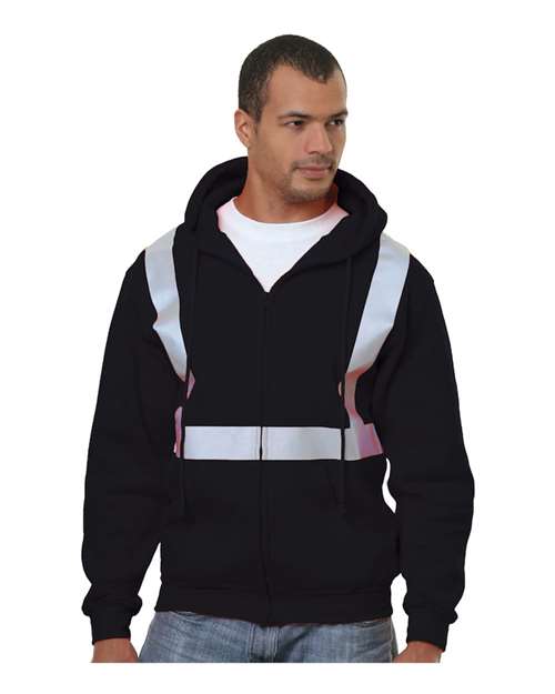 Bayside USA-Made Hi-Visibility Full-Zip Hooded Sweatshirt 3790
