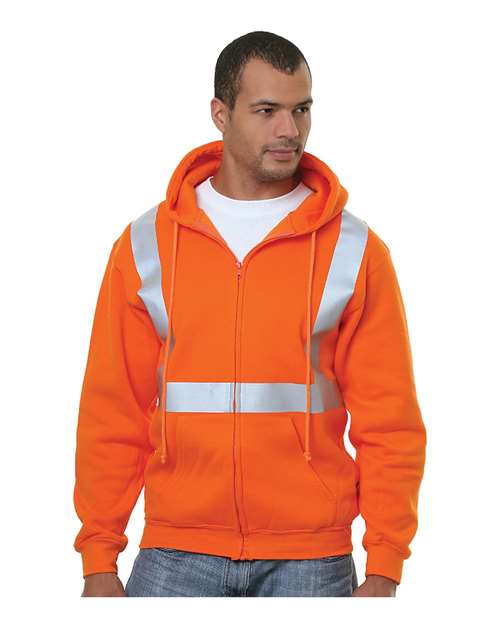Bayside USA-Made Hi-Visibility Full-Zip Hooded Sweatshirt 3790