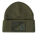Rothco USMC Eagle, Globe and Anchor / US Flag Deluxe Fine Knit Watch Cap. Item