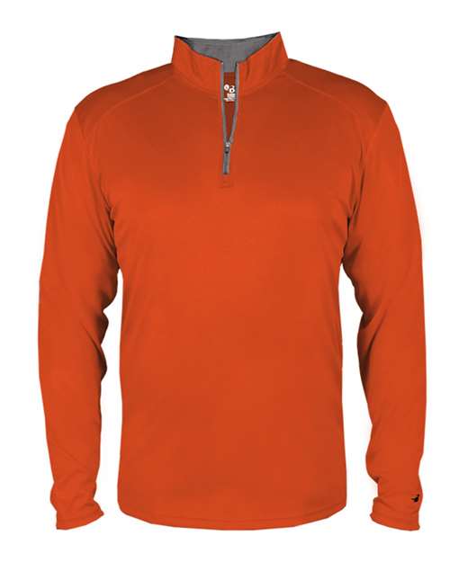 Badger B-Core Quarter-Zip Pullover 4102 - Burnt Orange/ Graphite