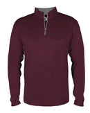 Badger B-Core Quarter-Zip Pullover 4102 - Maroon/ Graphite