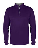 Badger B-Core Quarter-Zip Pullover 4102 - Purple/ Graphite