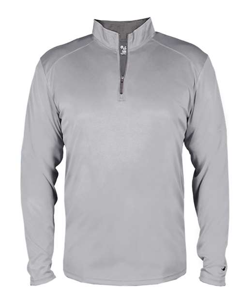 Badger B-Core Quarter-Zip Pullover 4102 - Silver/ Graphite