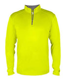 Badger B-Core Quarter-Zip Pullover 4102 - Safety Yellow Green/ Graphite