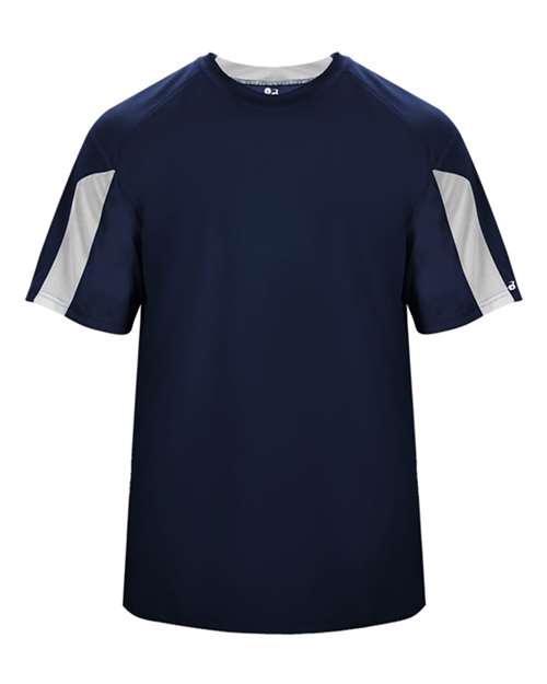 Badger Striker T-Shirt 4176 - Navy/ White