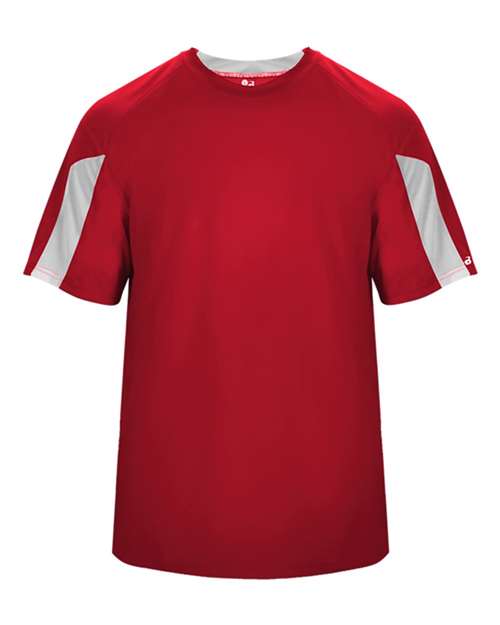 Badger Striker T-Shirt 4176 - Red/ White