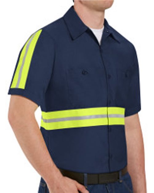 Red Kap Enhanced Visibility Industrial Work Shirt SP24E