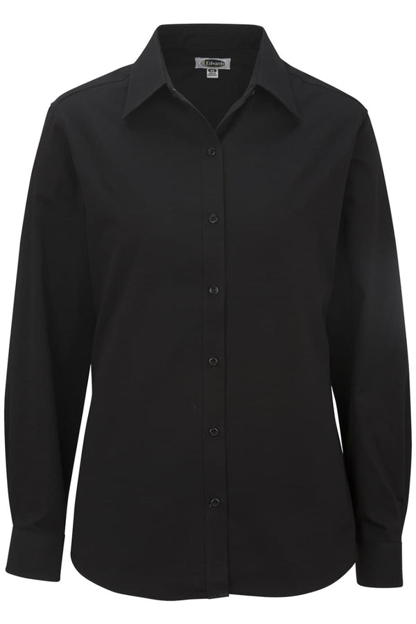 Edwards Ladies Cottonplus Long Sleeve Twill Shirt [#5750].  Live Chat for Bulk Discounts