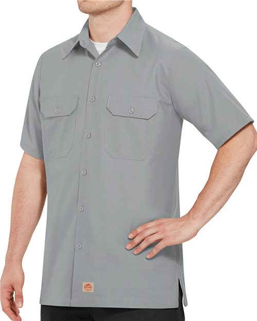 Red Kap Ripstop Short Sleeve Work Shirt - Tall Sizes SY60T