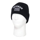 Rothco Veteran With US Flag Fine Knit Watch Cap - Black. Item
