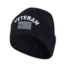 Rothco Veteran With US Flag Fine Knit Watch Cap - Black. Item