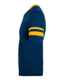 Augusta Sportswear V-Neck Jersey with Striped Sleeves 360 - Navy/ Gold