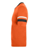 Augusta Sportswear V-Neck Jersey with Striped Sleeves 360 - Orange/ Black/ White