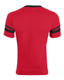 Augusta Sportswear V-Neck Jersey with Striped Sleeves 360 - Red/ Black
