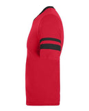 Augusta Sportswear V-Neck Jersey with Striped Sleeves 360 - Red/ Black
