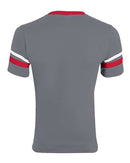 Augusta Sportswear Youth V-Neck Jersey with Striped Sleeves 361