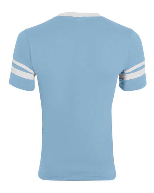 Augusta Sportswear Youth V-Neck Jersey with Striped Sleeves 361