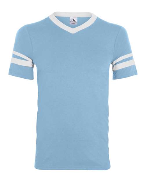 Augusta Sportswear Youth V-Neck Jersey with Striped Sleeves 361