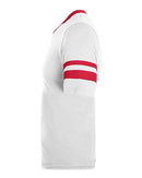 Augusta Sportswear Youth V-Neck Jersey with Striped Sleeves 361