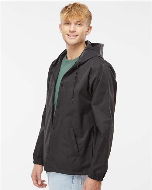 Independent Trading Co. Water-Resistant Hooded Windbreaker EXP95NB