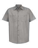 Red Kap Industrial Short Sleeve Work Shirt - Tall Sizes SP24T - Light Grey