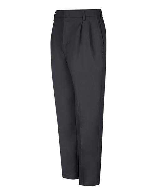 Red Kap Pleated Twill Slacks PT38 - Black - Unhemmed