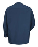 Red Kap Industrial Long Sleeve Work Shirt - Tall Sizes SP14T - Navy