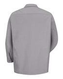 Red Kap Industrial Long Sleeve Work Shirt - Tall Sizes SP14T - Silver Grey